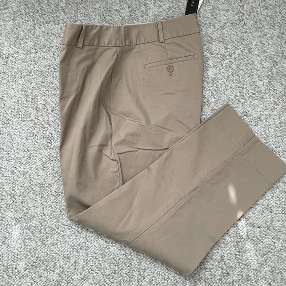 NWT Talbots Curvy Khaki Cropped Pants Size 8 - Picture 9 of 10